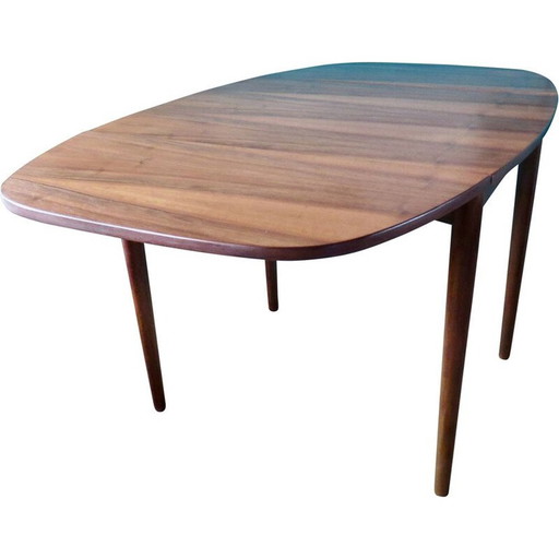 Eiförmiger Tisch aus Palisanderholz mit 2 Verlängerungen, Dänemark 1965