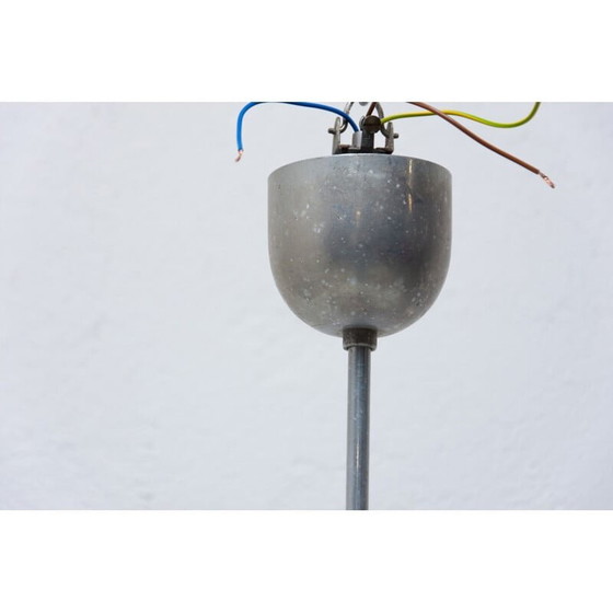 Image 1 of Verchromter Kronleuchter aus der Raumfahrtzeit mit Schirm, Tschechoslowakei 1960