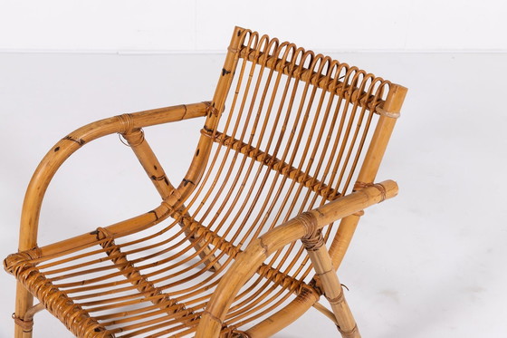 Image 1 of 1970'S Italienisches Design Rattan Innen/Außen Set