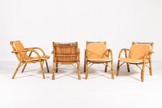 Image 1 of 1970'S Italienisches Design Rattan Innen/Außen Set