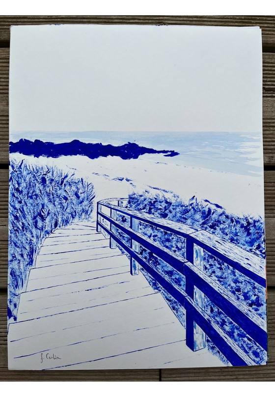 Image 1 of Strand der Dünen. Acryl Von Frédéric Cadiou