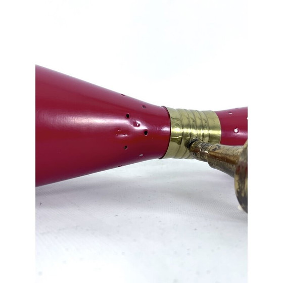 Image 1 of Vintage-Wandleuchte aus Messing und lackiertem Aluminium von Stilnovo, Italien 1950