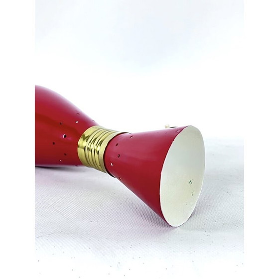 Image 1 of Vintage-Wandleuchte aus Messing und lackiertem Aluminium von Stilnovo, Italien 1950