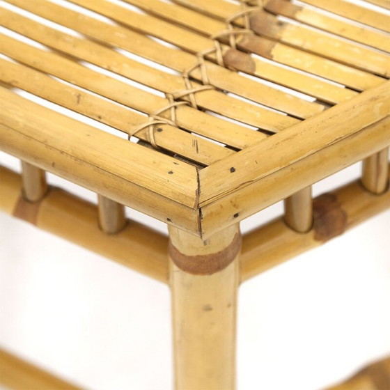 Image 1 of Vintage Rattan-Nesting-Tische mit sechseckiger Platte, 1970