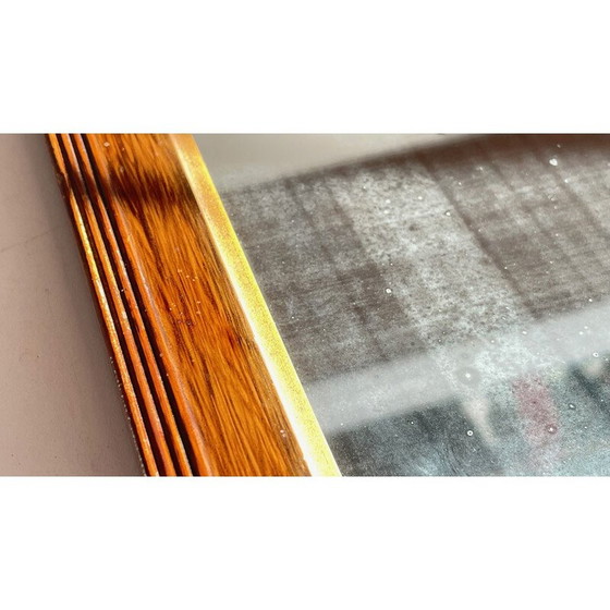 Image 1 of Vintage Art Deco Spiegel mit Holzrahmen und Silberbeschichtung, 1920