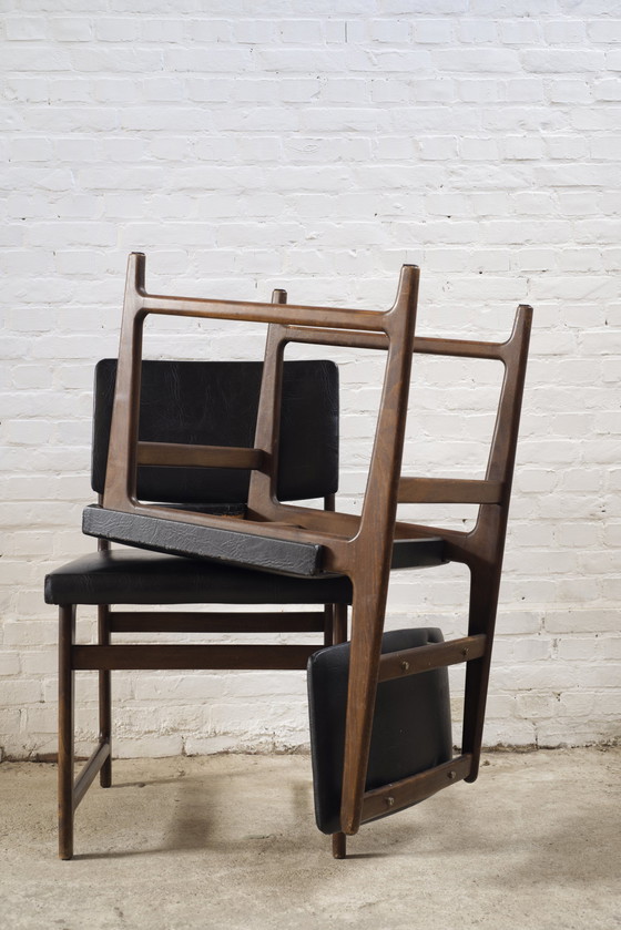 Image 1 of 4 Esszimmerstühle im belgischen Design, 1960er Jahre