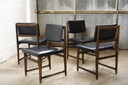 4 Esszimmerstühle im belgischen Design, 1960er Jahre