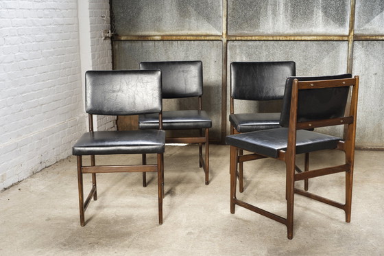 Image 1 of 4 Esszimmerstühle im belgischen Design, 1960er Jahre