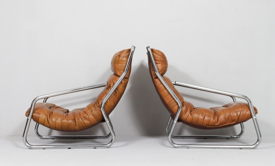 Image 1 of 2x Patchwork Freischwinger Sessel, Deutschland, 1970Er Jahre