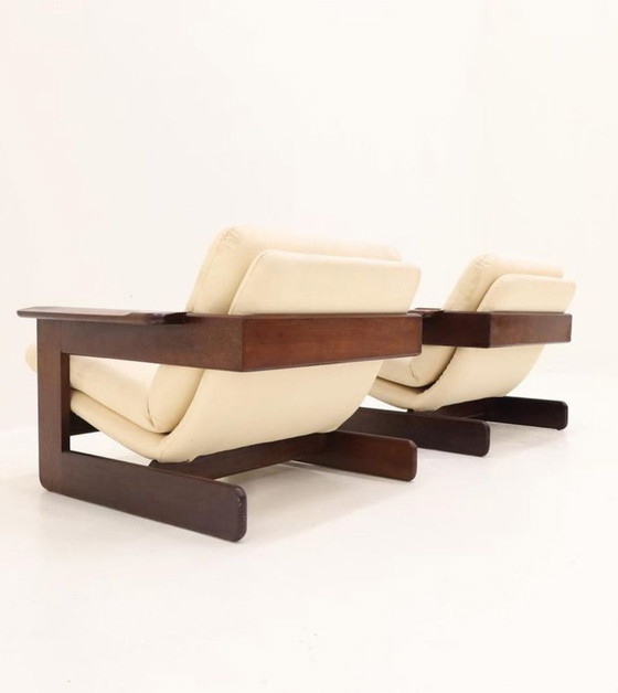 Image 1 of 2x Brutalist Lounge Chairs