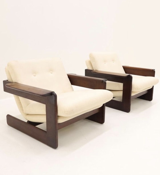 Image 1 of 2x Brutalist Lounge Chairs