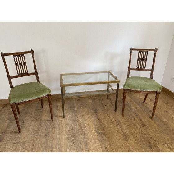 Image 1 of Vintage Couchtisch aus vergoldetem Metall und Glas