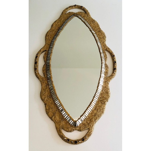 Vintage-Spiegel aus Maché-Papier, 1970