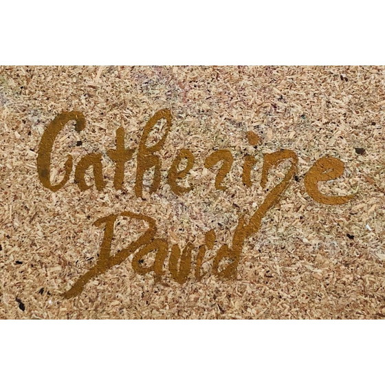 Image 1 of Vintage-Spiegel aus Maché-Papier, 1970