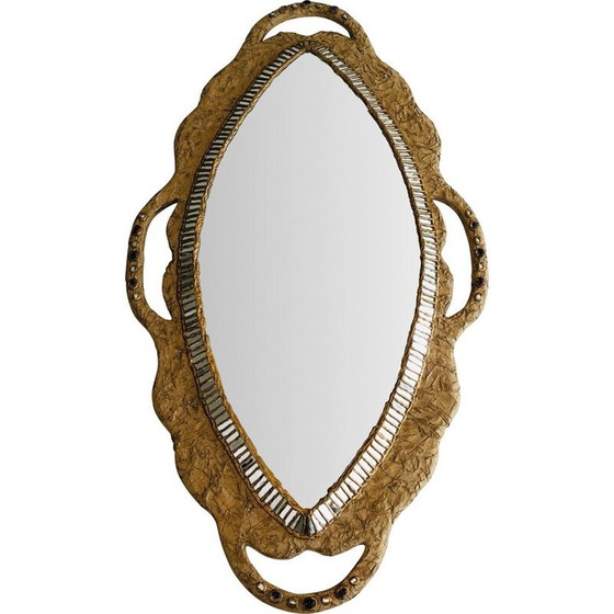 Image 1 of Vintage-Spiegel aus Maché-Papier, 1970