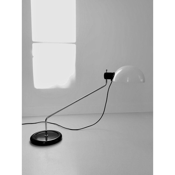 Image 1 of Vintage Tischlampe aus schwarz lackiertem Metall "Libellula" von Emilio Fabio Simion für Harvey Guzzini, Italien 1970