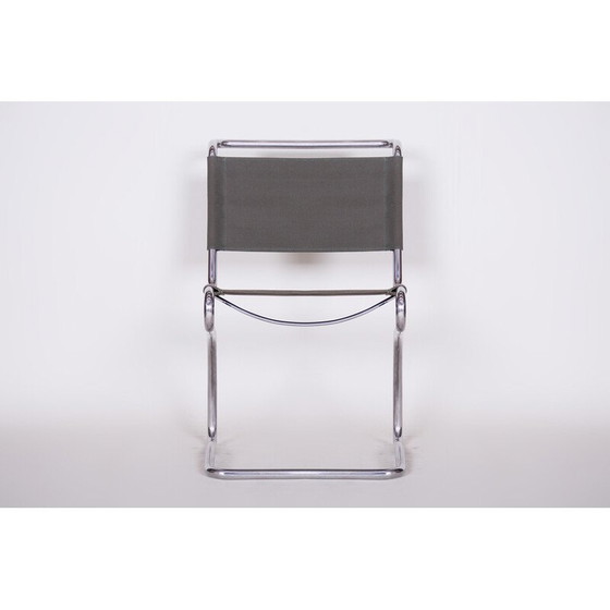 Image 1 of Bauhausstuhl H79 aus Chromstahl und Stoff von Jindrich Halabala für Up Zavody, Tschechoslowakei 1930