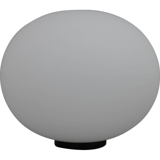 Mid Century Glastischlampe, Italien 1980er