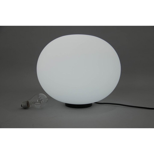 Mid Century Glastischlampe, Italien 1980er