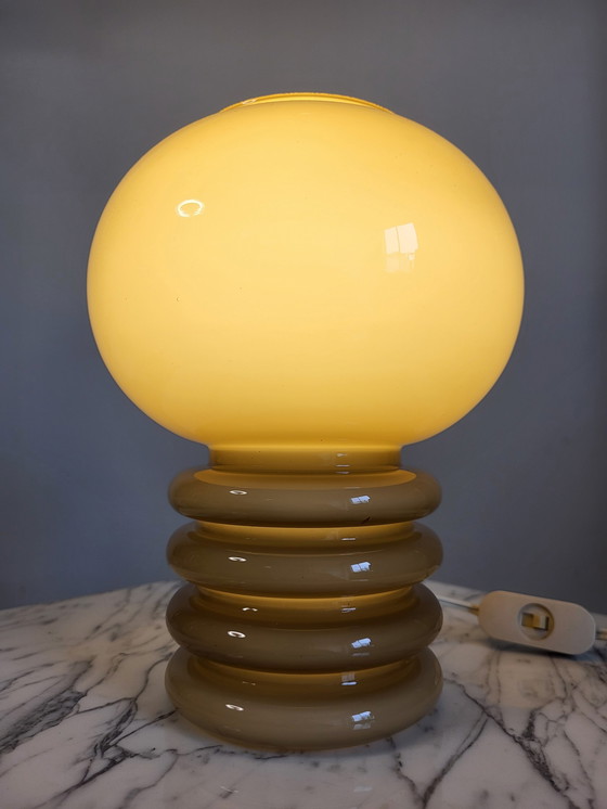 Image 1 of Tischlampe aus Opalglas, De Rupel NV, Boom, Herwig und Frank Sterckx, 1960er und 1970er Jahre