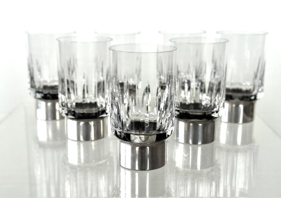 Image 1 of  Hermann Bauer Trinkgläser Sterling Silber .925 Kristallglas