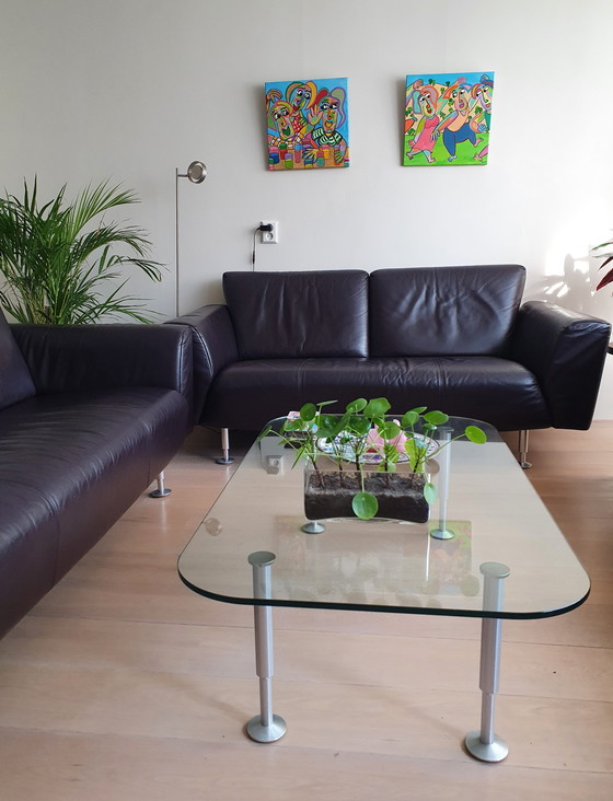 Image 1 of Rolf Benz Ledersofa und Couchtisch