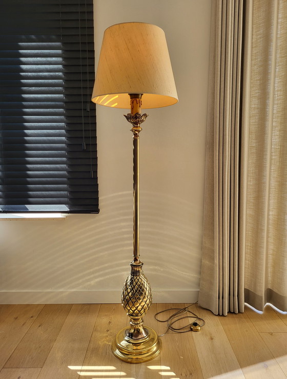 Image 1 of Hollywood Regency Messing Ananas Stehlampe