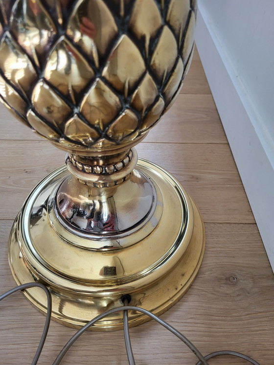 Image 1 of Hollywood Regency Messing Ananas Stehlampe