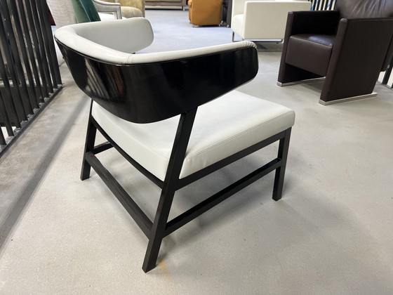 Image 1 of Molinari Thelma Sessel schwarz weißes Leder