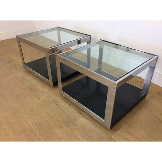 Image 1 of Paar Vintage-Tische von Richard Young für Merrow Assicates, England 1970