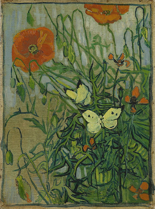 Vincent van Gogh - Schmetterlinge und Mohnblumen