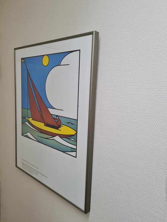 Image 1 of Farblithografie Das Segelboot, Willem Van Leusden, 1921, De Stijl.