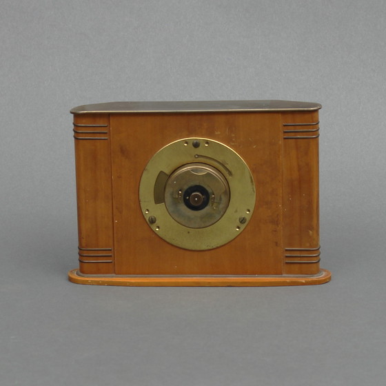 Image 1 of Kienzle - Fruchtholz Art Deco Pendel mit Aufzugswerk - Uhr