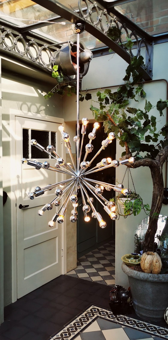 Image 1 of Vintage Sputnik Lampe XXL