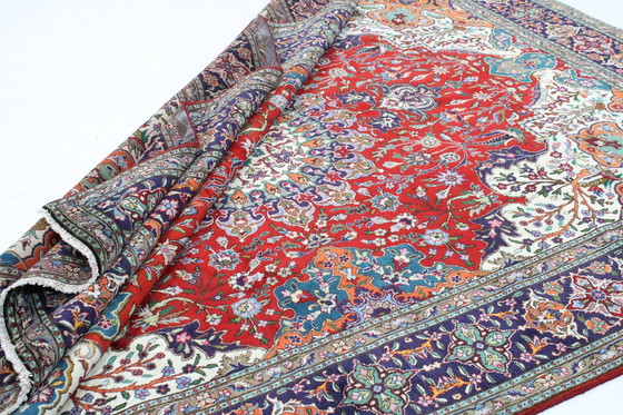 Image 1 of Original Handgeknüpfter Perserteppich Tabriz 40 Raj Fein  344 X 254 Cm Top Zustand