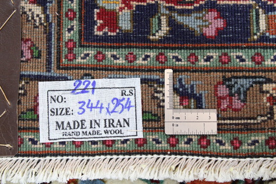 Image 1 of Original Handgeknüpfter Perserteppich Tabriz 40 Raj Fein  344 X 254 Cm Top Zustand