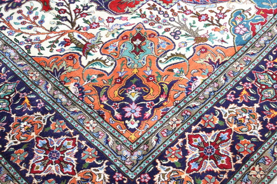 Image 1 of Original Handgeknüpfter Perserteppich Tabriz 40 Raj Fein  344 X 254 Cm Top Zustand