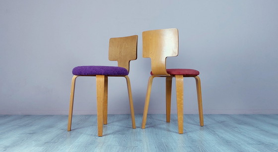 Image 1 of 2x Den Boer Gouda Cor Alons Kinderstuhl aus den 1950er Jahren