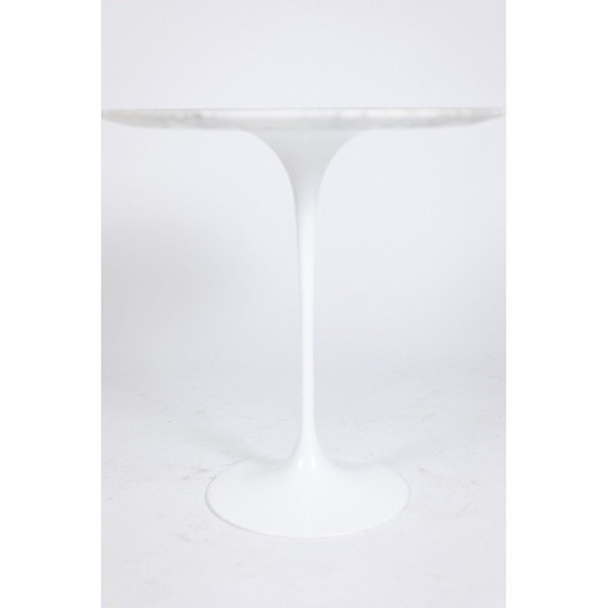 Image 1 of Vintage "Tulip" Sockeltisch aus Marmor und Aluminiumguss für Florence Knoll