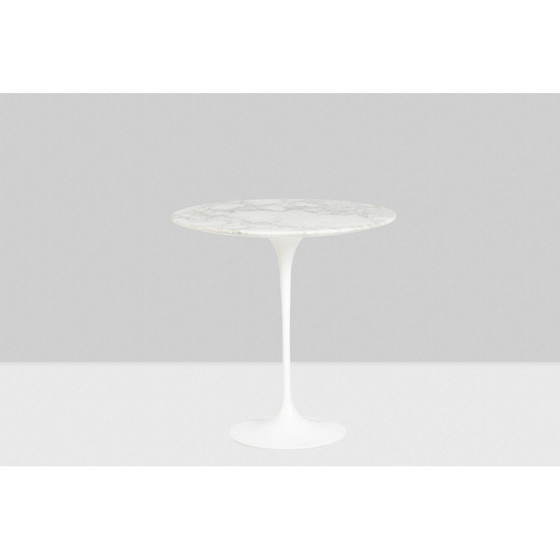 Image 1 of Vintage "Tulip" Sockeltisch aus Marmor und Aluminiumguss für Florence Knoll