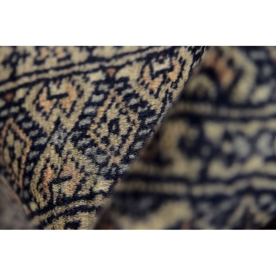 Image 1 of Blauer handgewebter Orientteppich Buchara von Ikea, Pakistan 1960