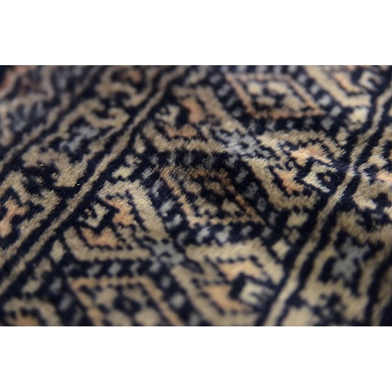 Image 1 of Blauer handgewebter Orientteppich Buchara von Ikea, Pakistan 1960