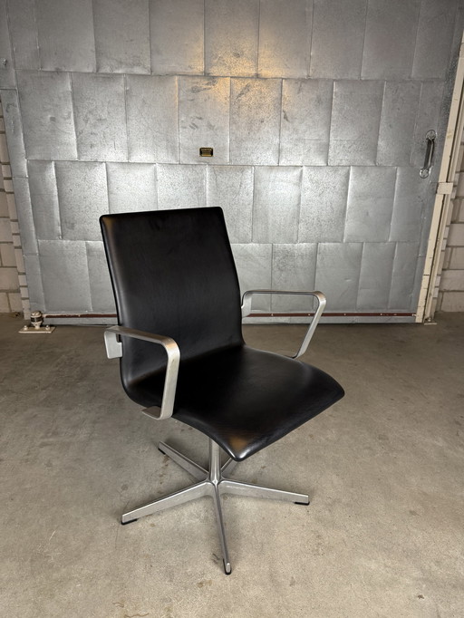 2X Fritz Hansen Oxford Bürostuhl Leder