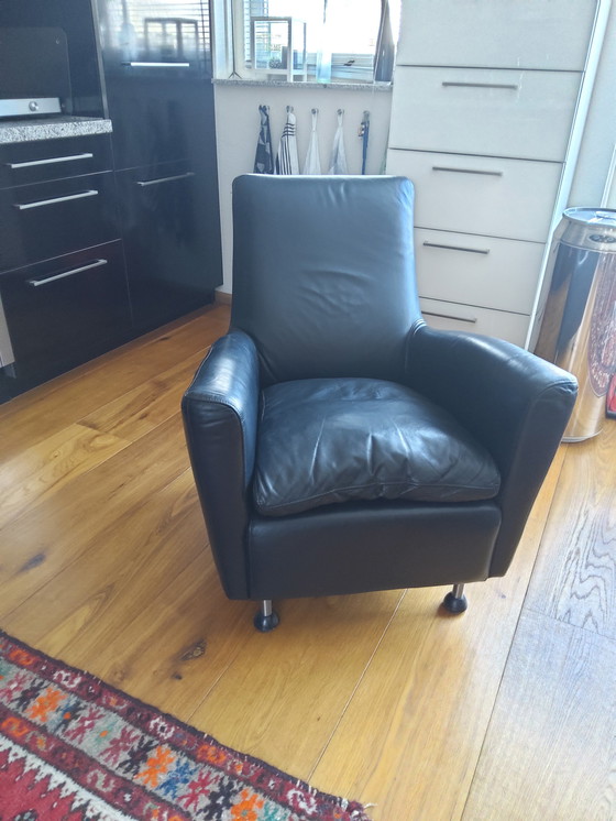 Image 1 of Touché-Sessel aus schwarzem Leder