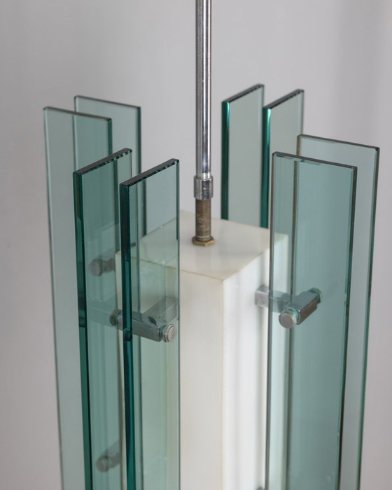 Image 1 of Vintage 60S Kronleuchter in Glas und Kunststoff italienisches Design