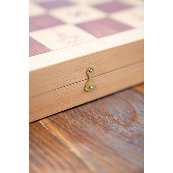 Image 1 of Schachbrett aus Buchenholz, Russland 1959