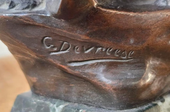 Image 1 of Bronzefigur - G.Devreese- Löwe