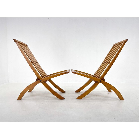 Image 1 of Paar Vintage-Klappstühle aus Buchenholz von Otto Rothmayer