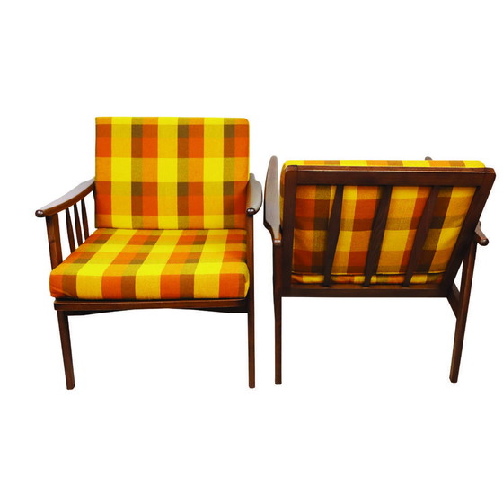 Image 1 of Mid Century Sofa und Sessel Set, Frankreich, 1950er Jahre