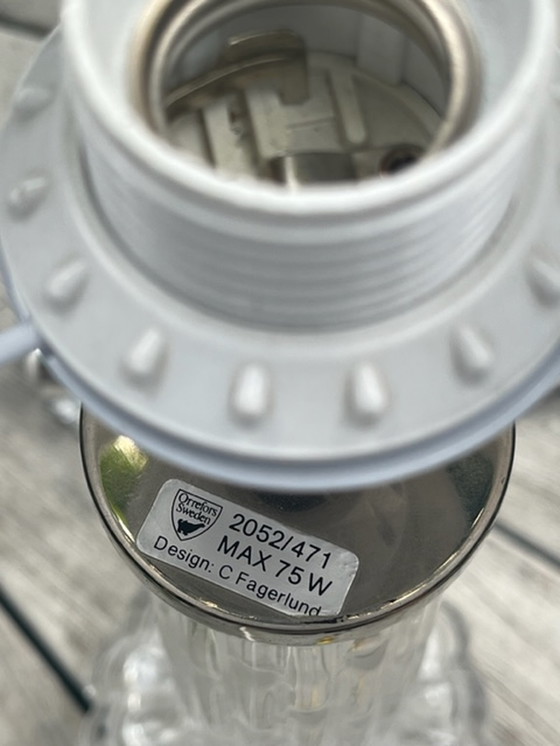 Image 1 of 2x Carl Fagerlund Glastischlampen Orrefors von